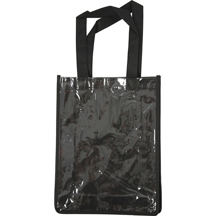 Sac personnalisables, dim. 30x23x7 cm, noir, 1 pièce