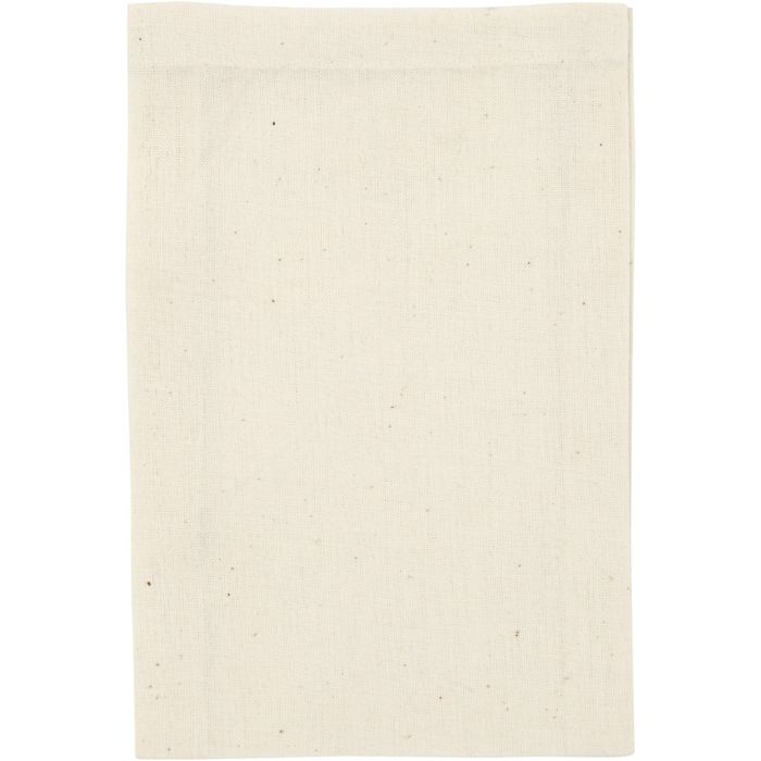 Sac en coton, dim. 10x15 cm, 115 gr, naturel clair, 4 pièces/ 1 Pq.