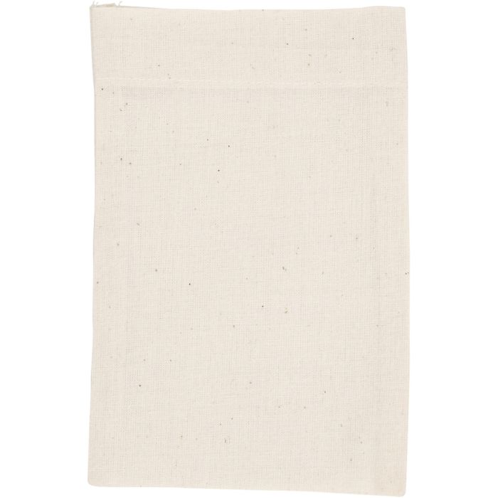 Sac en coton, dim. 15x20 cm, 115 gr, naturel clair, 4 pièces/ 1 Pq.