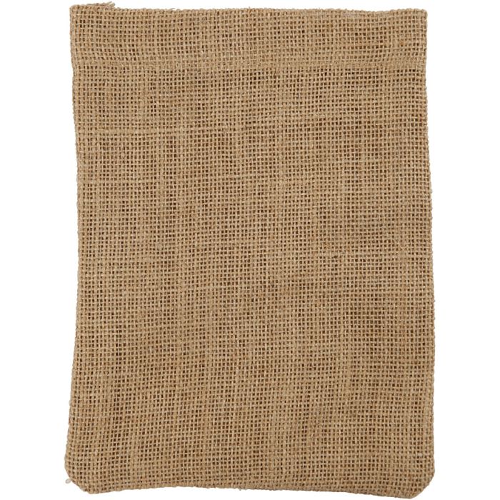 Sac en coton, dim. 15x20 cm, 275 gr, brun, 4 pièces/ 1 Pq.