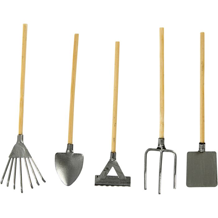 Outils de jardin, L : 11 cm, 5 pièces/ 1 Pq.
