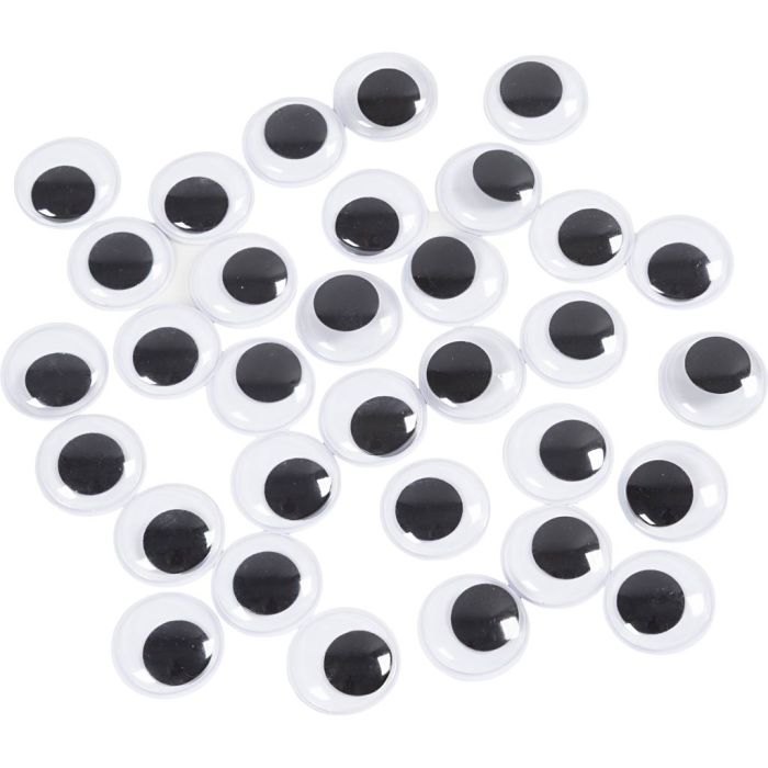 Yeux Mobiles, Non autocollants, d 20 mm, 1000 pièces/ 1 Pq.