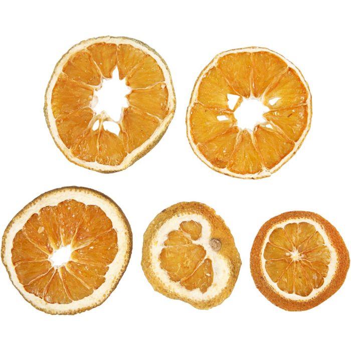 Tranches d'orange séchées, d 40-60 mm, 5 pièces/ 1 Pq.