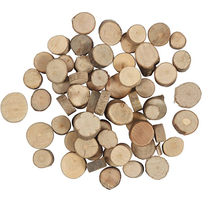 Disque en bois, d 10-15 mm, 25 gr/ 1 Pq.