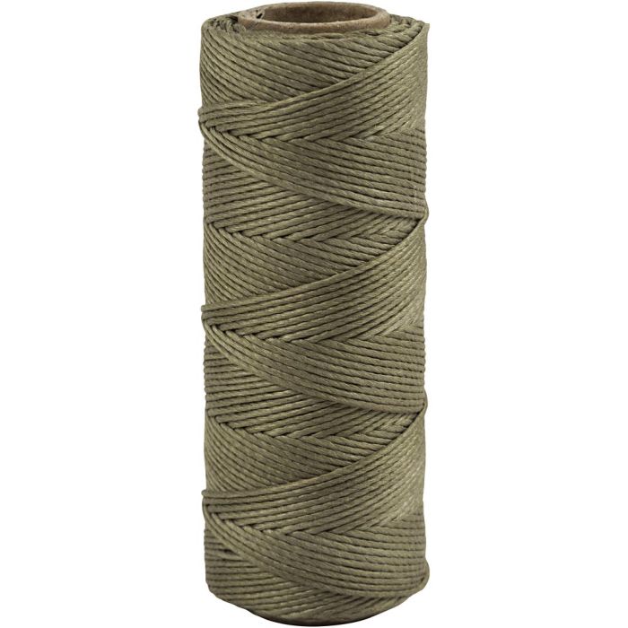 Fil de bambou, ép. 1 mm, brun olive, 65 m/ 1 rouleau