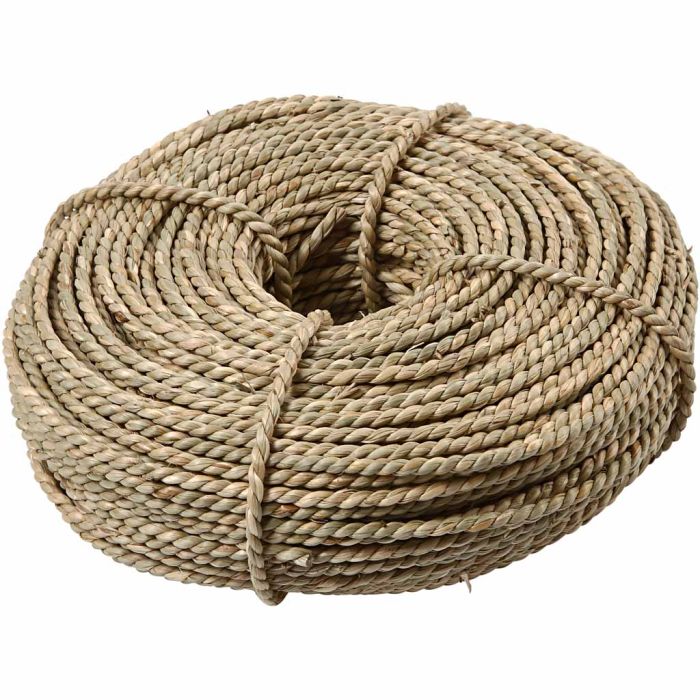 Ficelle de plantes de mer, ép. 2,8-3 mm, ca. 110 m, beige, 500 gr/ 1 boule