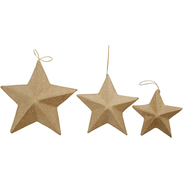 Étoiles, d 7,5+10+12,5 cm, 6 pièces/ 1 Pq.