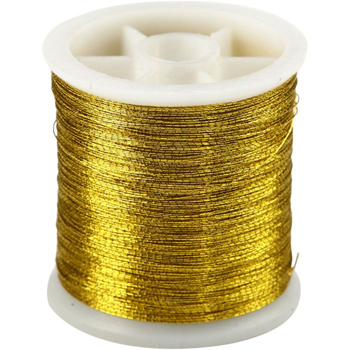 Fil à Coudre, ép. 0,15 mm, or, 100 m/ 1 rouleau