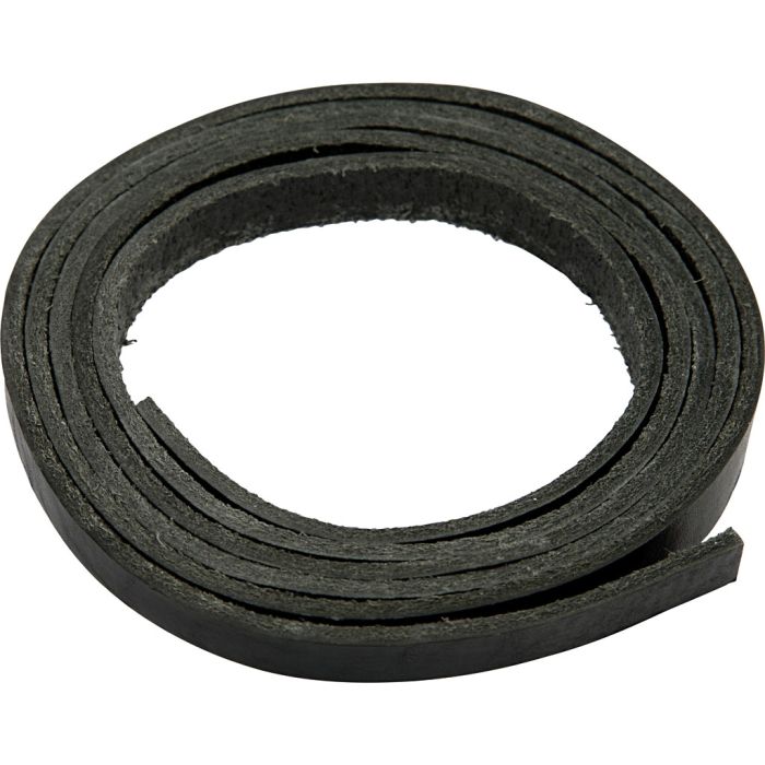 Bande de cuir, L : 10 mm, ép. 3 mm, noir, 2 m/ 1 Pq.