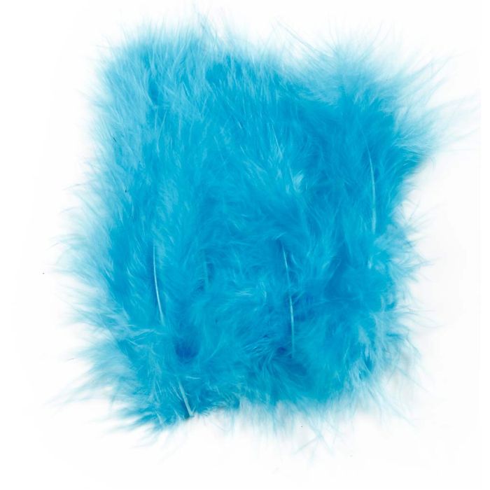 Duvet, dim. 5-12 cm, turquoise, 15 pièces/ 1 Pq.
