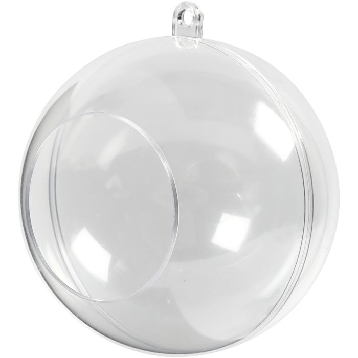 Boules avec ouverture, d 8 cm, diamètre intérieur 4,5 cm, 5 pièces/ 1 Pq.