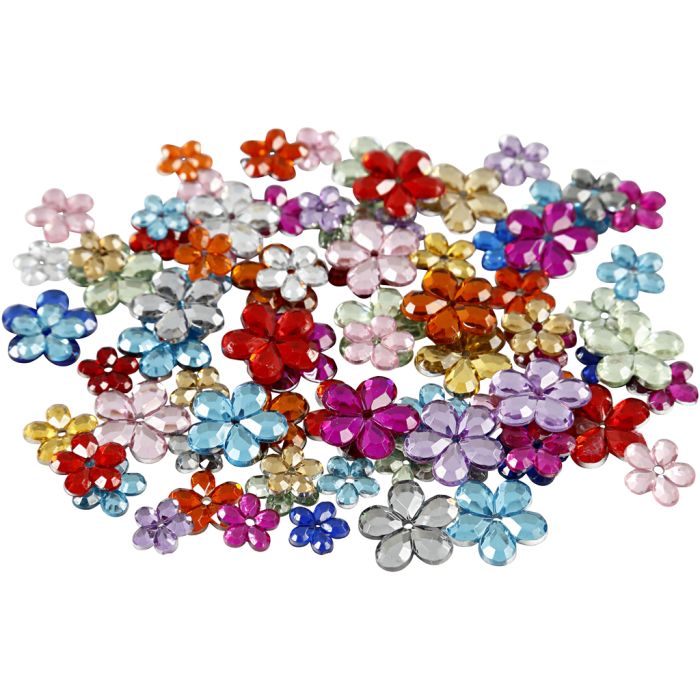 Pierre de strass, d 6+10+12 mm, ass. de couleurs, 252 pièces/ 1 Pq.