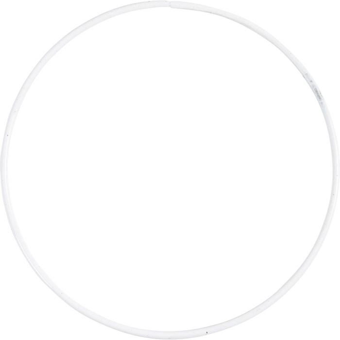 Anneau métallique, d 7 cm, ép. 2 mm, blanc, 1 pièce