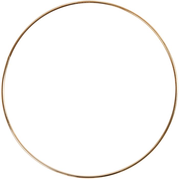Anneau métallique, d 20 cm, ép. 3 mm, or, 1 pièce