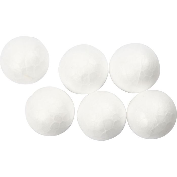 Boules en polystyrène, d 1,5 cm, blanc, 200 pièces/ 1 Pq.
