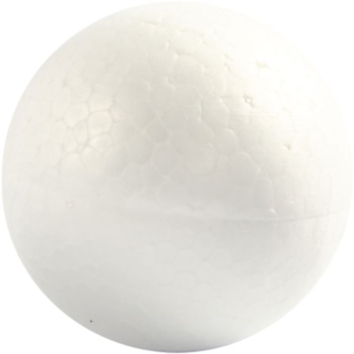 Boules en polystyrène, d 5 cm, blanc, 5 pièces/ 1 Pq.