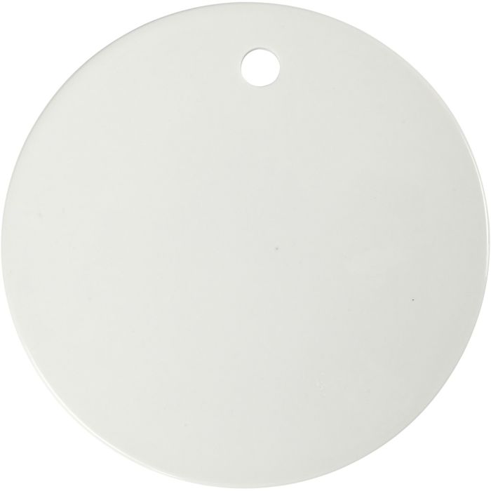 Assiette murale en céramique, 15 cm, 0,5 cm, blanc, 1 pièce