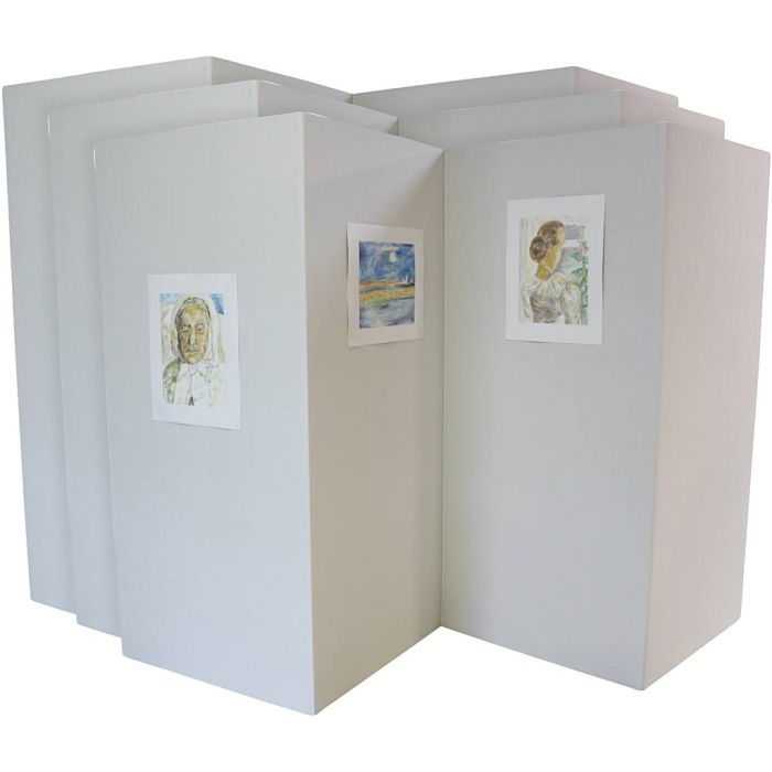 Murs d'affichage, H : 190 cm, L : 4x90 cm, ép. 4 mm, 3 pièces/ 1 Pq.