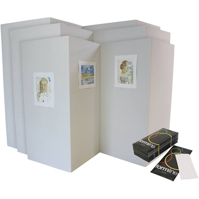 Murs de présentation et pâte adhésive réutilisable Power Tack, 1 set