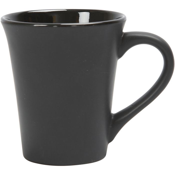 Tasse, H : 10 cm, d 5,9-8,7 cm, noir, 1 pièce