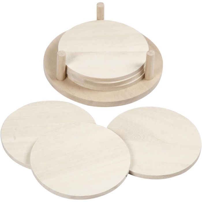 Rondelles , d 9,5 cm, ép. 5 mm, 6 pièces/ 1 Pq.