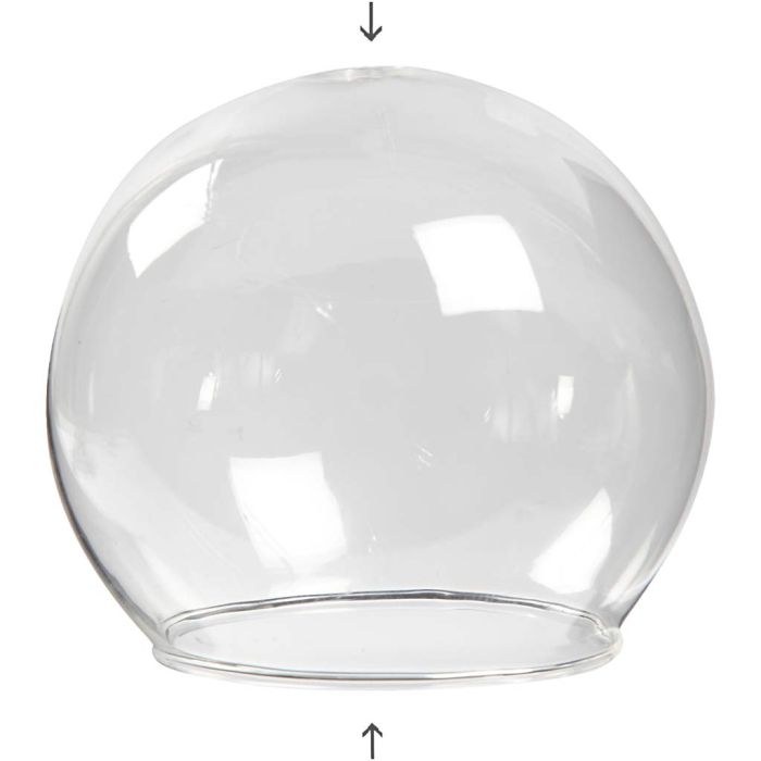 Pot en verre - sphérique, H : 6,5 cm, d 8 cm, diamètre intérieur 5 cm, transparent, 4 pièces/ 1 Pq.