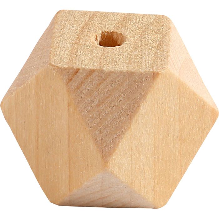 Perle en forme de diamant, L : 20 mm, diamètre intérieur 3 mm, 6 pièces/ 1 Pq.