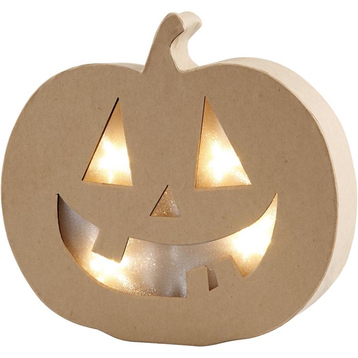 Lampe citrouille, H : 20 cm, P: 4 cm, L : 22 cm, 1 pièce