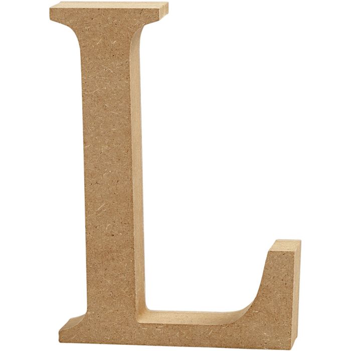 Lettre, L, H : 8 cm, ép. 1,5 cm, 1 pièce