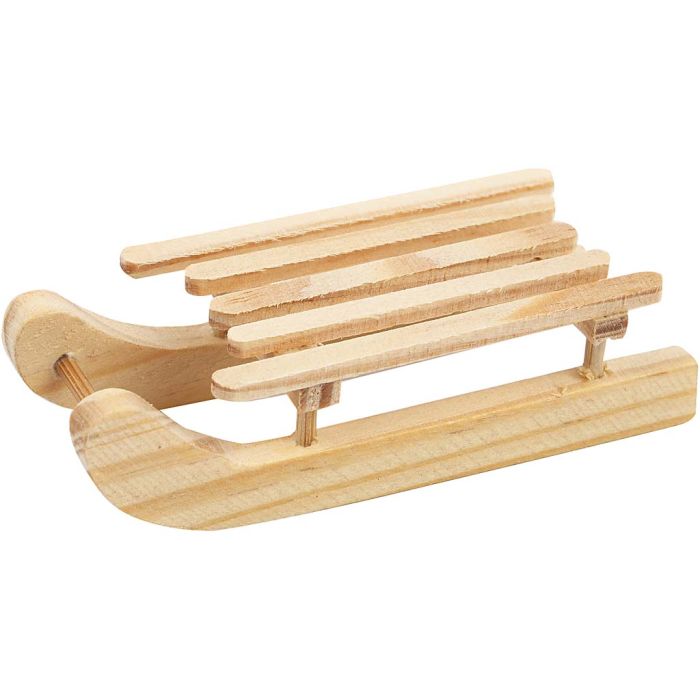 Mini-luge, dim. 6,5x2,5 cm, 6 pièces/ 1 Pq.