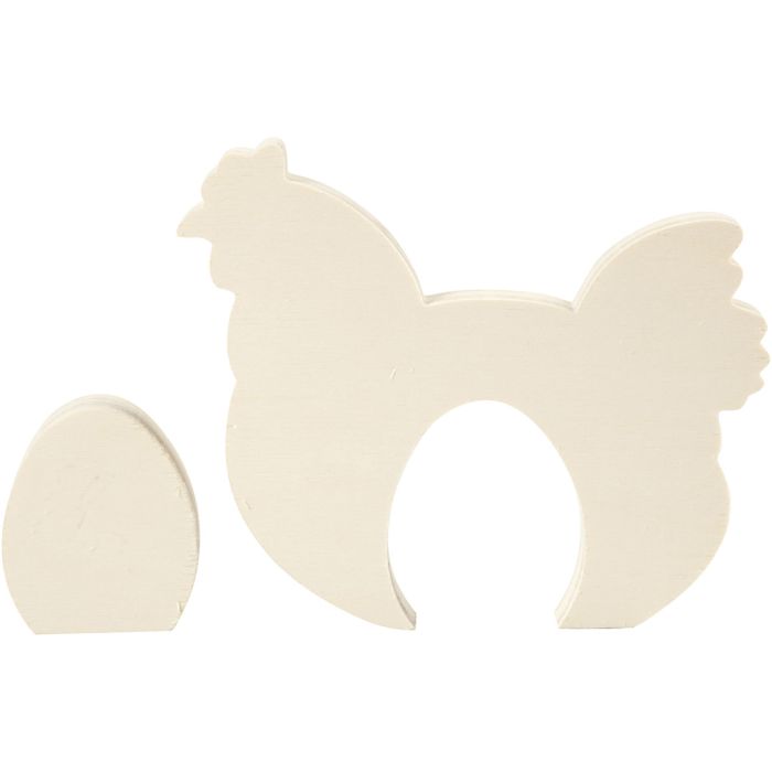 Figurine 2 en 1, H : 7,5+16 cm, L : 6,3+19,5 cm, ép. 2 cm, 1 set