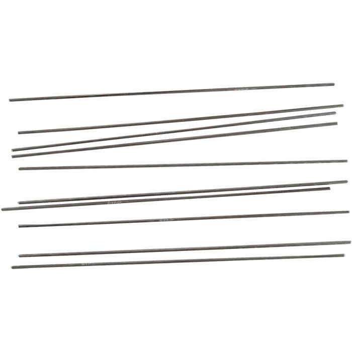 Tiges en métal, L : 20 cm, d 2 mm, 10 pièces/ 1 Pq.