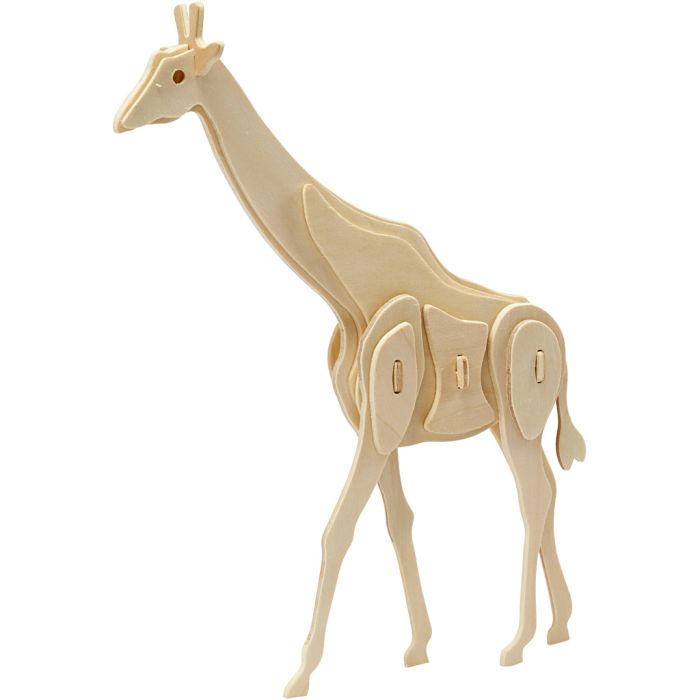 Figurine à assembler en 3D, girafe, dim. 20x4,2x25 cm, 1 pièce