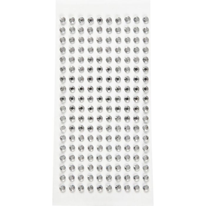 Pierres de strass, d 5 mm, argent, 144 pièces/ 1 Pq.