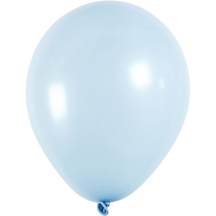 Ballons, d 23 cm, rond, bleu clair, 10 pièces/ 1 Pq.