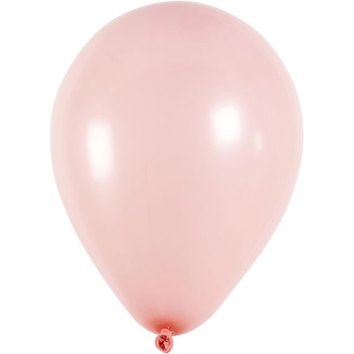 Ballons, d 23 cm, rond, rose clair, 10 pièces/ 1 Pq.