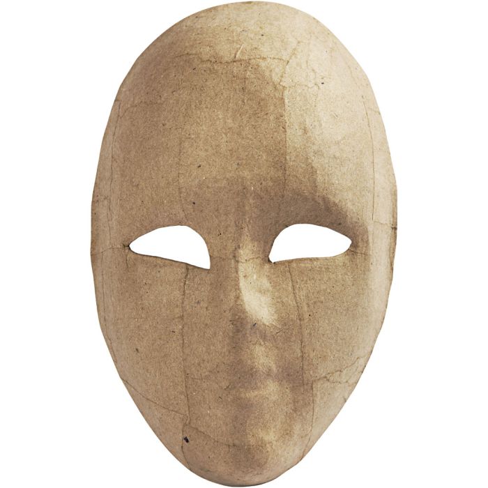 Masque visage , H : 23 cm, L : 16 cm, 1 pièce