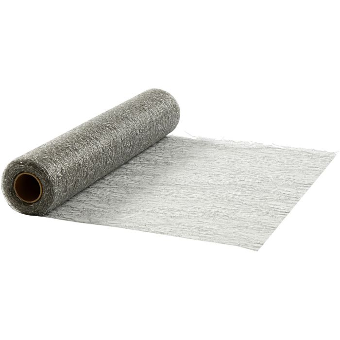 Chemins de table, L : 30 cm, argent, 10 m/ 1 rouleau
