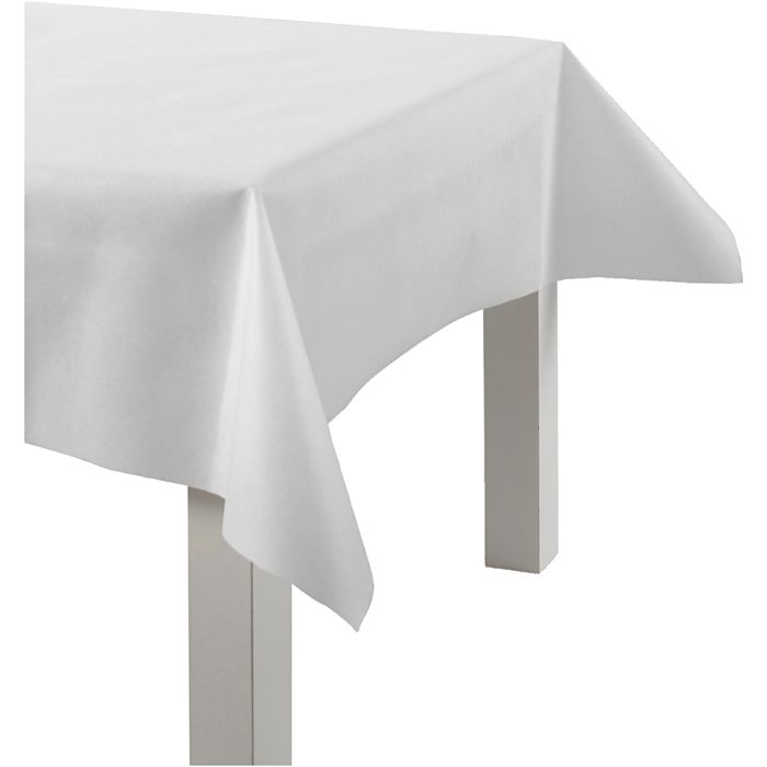 Nappe en Similicuir, L : 125 cm, 70 gr, blanc, 10 m/ 1 rouleau