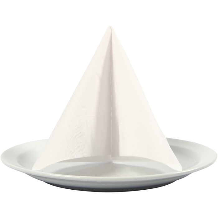 Serviettes de table, dim. 33x33 cm, blanc, 20 pièces/ 1 Pq.