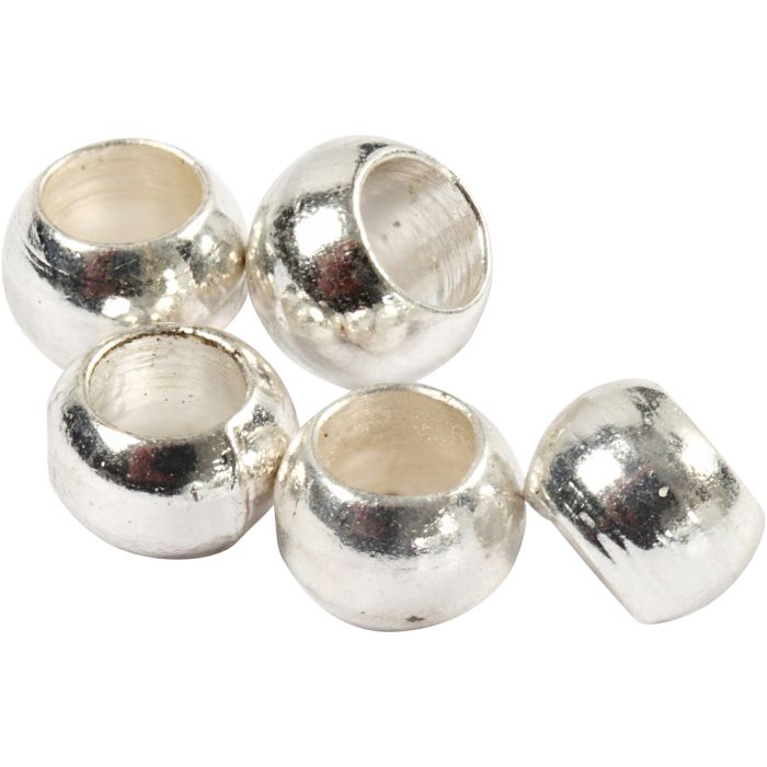 Perles à écraser, d 2 mm, argent, 1000 pièces/ 1 Pq.