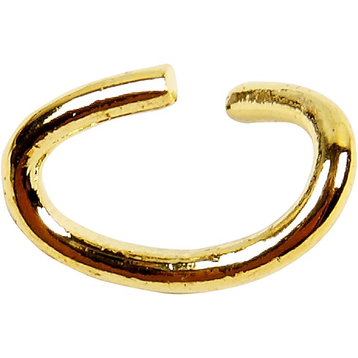 Anneaux ovales, ép. 0,7 mm, couleur or, 50 pièces/ 1 Pq.