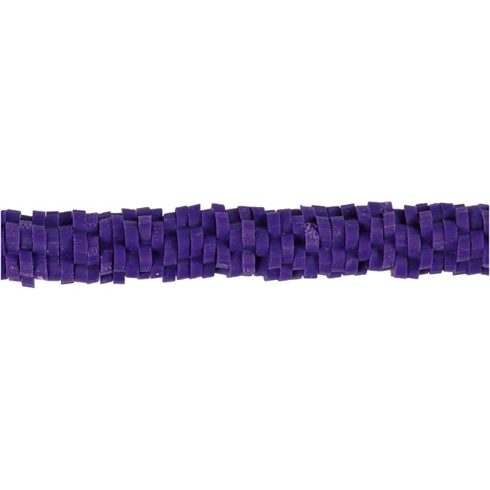 Perles en Terre Cuite, d 5-6 mm, diamètre intérieur 2 mm, violet, 145 pièces/ 1 Pq.