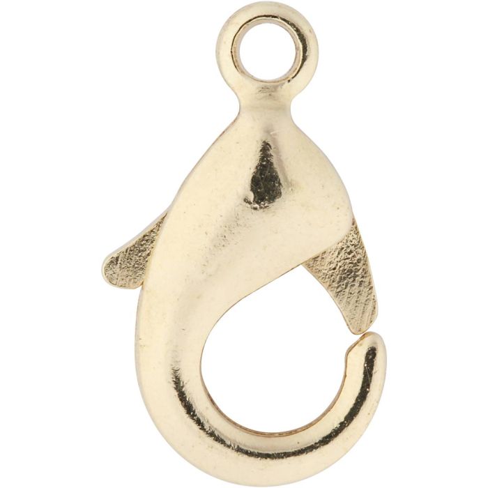 Fermoirs mousquetons, L : 10,1 mm, couleur or, 100 pièces/ 1 Pq.