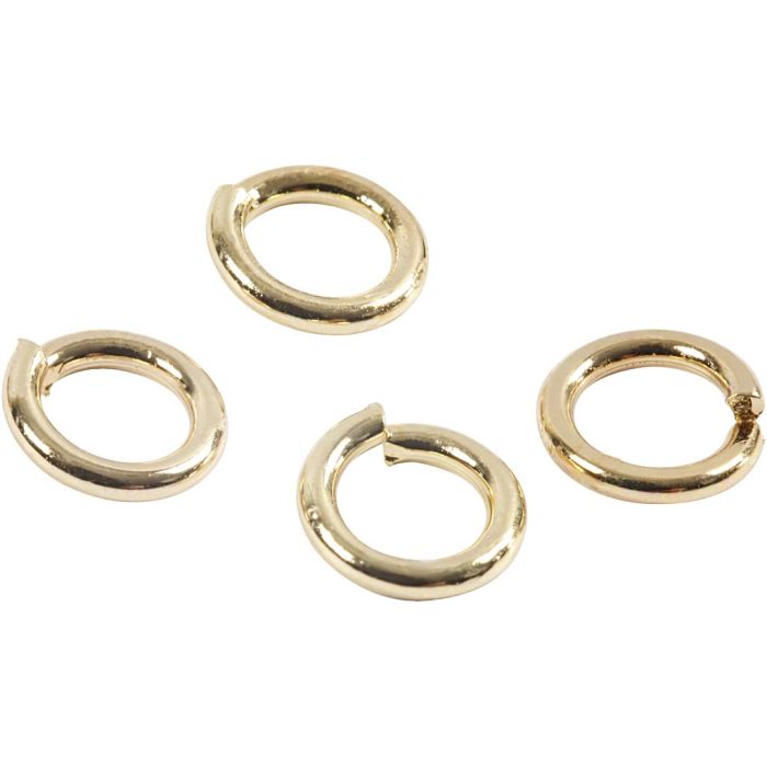 Boucles rondes , d 4 mm, ép. 0,7 mm, doré, 500 pièces/ 1 Pq.