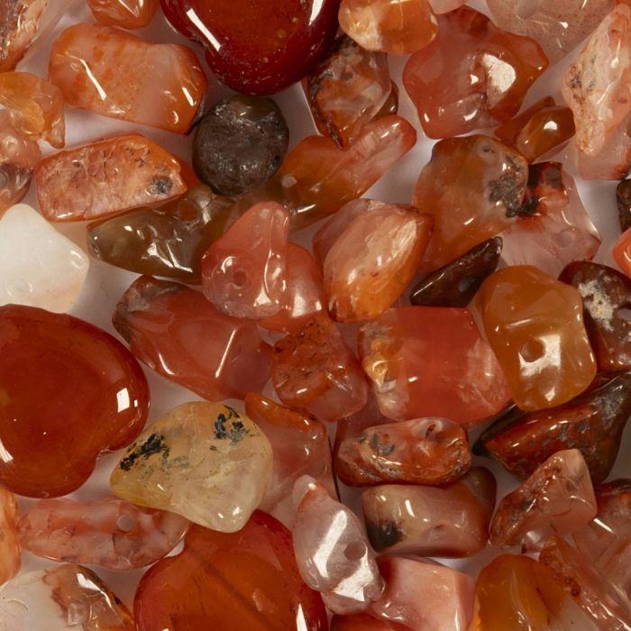 Perles de cristal, Aventurine, dim. 7-12 mm, diamètre intérieur 1 mm, corail, 63 pièces/ 1 Pq.