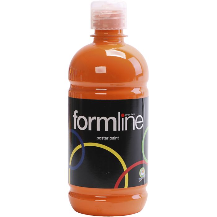 Peinture à la détrempe Mate, orange, 500 ml/ 1 flacon