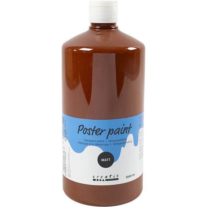 Peinture à la détrempe Mate, brun, 1000 ml/ 1 flacon