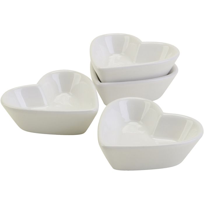 Bols en forme de coeurs, d 8 cm, 12 pièces/ 1 Pq.