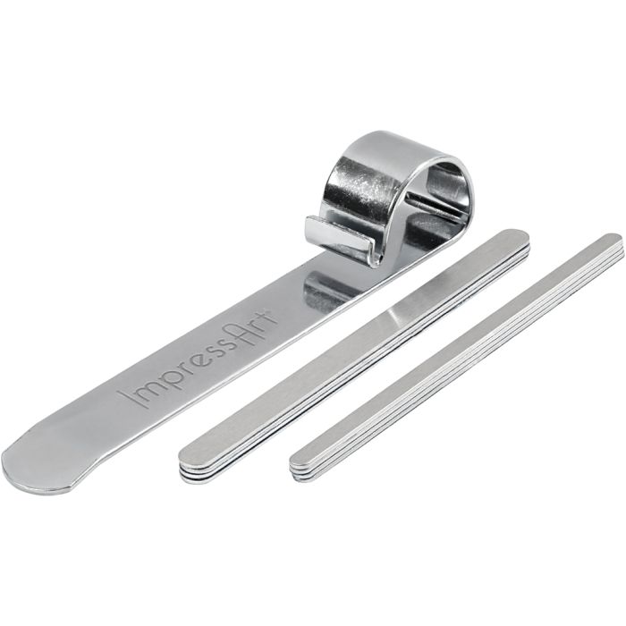 Outil de flexion et bandes métalliques pour bracelet, L : 15 cm, L : 6-106 mm, aluminium, 1 set
